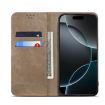 OPPO Reno14 5G Khaki Denim Texture Flip Leather Case - Global Style - 4