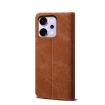 OPPO Reno14 5G Brown Denim Texture Flip Leather Case - Global Style - 3