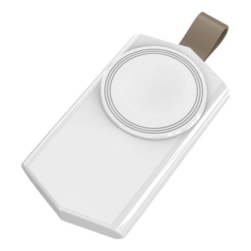 Apple Watch Series Portable Magnetic Wireless Charger - USB Port, White - 1