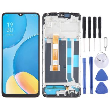 OPPO A15s OEM LCD Screen Digitizer Full Assembly with Frame Replacement - 1