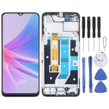 OPPO A58x 5G OEM LCD Screen Digitizer Assembly with Frame Replacement - 1