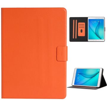 Samsung Galaxy Tab A 9.7 T550/T555C Orange Leather Flip Case with Card Slots - 1