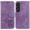 Tecno Camon 40 Little Tiger Embossed Leather Case - Purple - 1