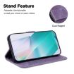 Tecno Camon 40 Little Tiger Embossed Leather Case - Purple - 6