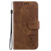 Tecno Camon 40 Little Tiger Embossed Leather Case - Brown - 3