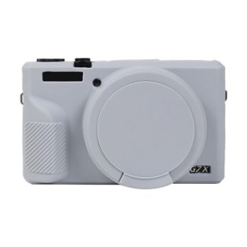 Canon PowerShot G7 X Mark III/G7X3 Grey Silicone Case with Lens Cover - 1