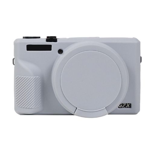 Canon PowerShot G7 X Mark III/G7X3 Grey Silicone Case with Lens Cover - 1