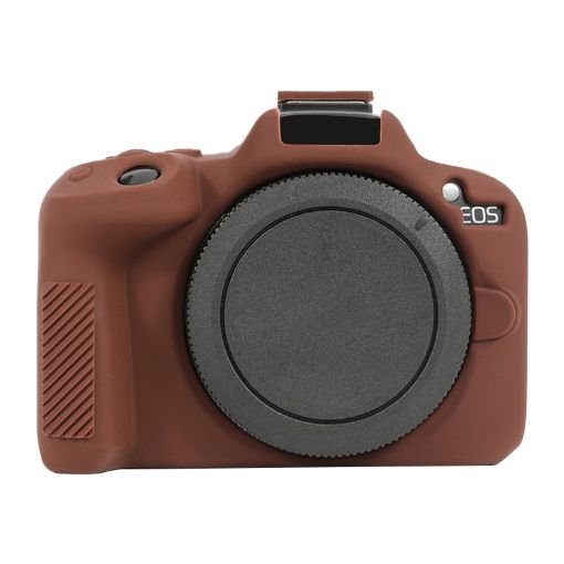 Canon EOS R50 Soft Silicone Protective Case - Coffee Color Cover - 1
