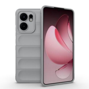 OPPO Reno13 F 5G Global Magic Shield TPU Flannel Case Grey - 1