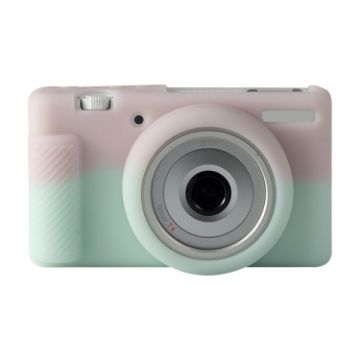 Sony ZV-1F/ZV1 M2 Soft Silicone Protective Case - Jello Pink Green - 1