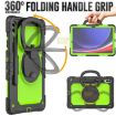 Samsung Galaxy Tab S9+/S10+ Silicone Hybrid Case with Handle - Yellow Green - 3