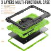 Samsung Galaxy Tab S9+/S10+ Silicone Hybrid Case with Handle - Yellow Green - 4