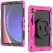 Samsung Galaxy Tab S9+/S10+ Silicone Hybrid Case with Handle - Rose Red - 2
