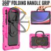 Samsung Galaxy Tab S9+/S10+ Silicone Hybrid Case with Handle - Rose Red - 3