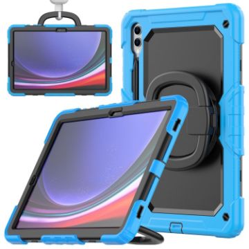 Samsung Galaxy Tab S9+/S10+ Silicone Hybrid Case with Handle - Light Blue - 1