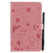 Samsung Galaxy Tab A8.0 T387 Pink Cat Bee Embossed Leather Case - 2