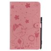 Samsung Galaxy Tab E9.6 T560 Pink Shockproof Leather Case with Holder - 2