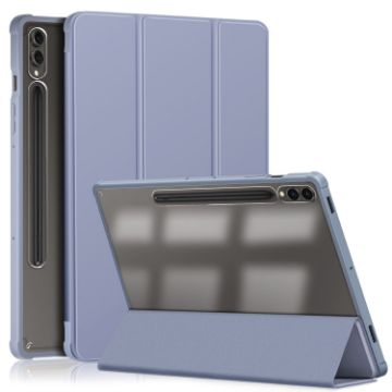 Samsung Galaxy Tab S9+ Lavender Purple Acrylic 3-Fold Leather Case - 1