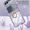 Samsung Galaxy Z Flip7 5G Silicone Case with Ring Holder - Transparent Black - 8