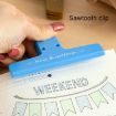 Colorful Retro Plastic Snack & Receipt Clips - Random Colors, 70-Char Limit - 4