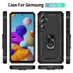 Samsung Galaxy A35 5G Shockproof TPU + PC Case with Holder - Black - 2