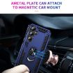 Samsung Galaxy A35 5G Shockproof TPU + PC Case with Holder - Blue - 5