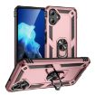 Samsung Galaxy A06 4G Shockproof TPU PC Case with Holder Rose Gold - 1