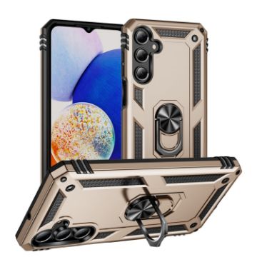 Samsung Galaxy A16 5G Shockproof Gold Phone Case with Holder - 1