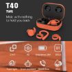 T&G T40 TWS IPX6 Waterproof Wireless Earphones with Charging Box Orange - 2
