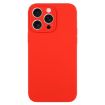 iPhone 15 Pro Red Liquid Silicone Phone Case - Pure Color Fine Pore - 1