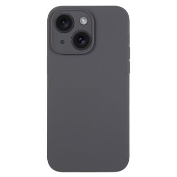 iPhone 15 Plus Charcoal Black Liquid Silicone Phone Case - 1