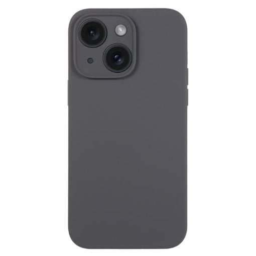 iPhone 15 Plus Charcoal Black Liquid Silicone Phone Case - 1