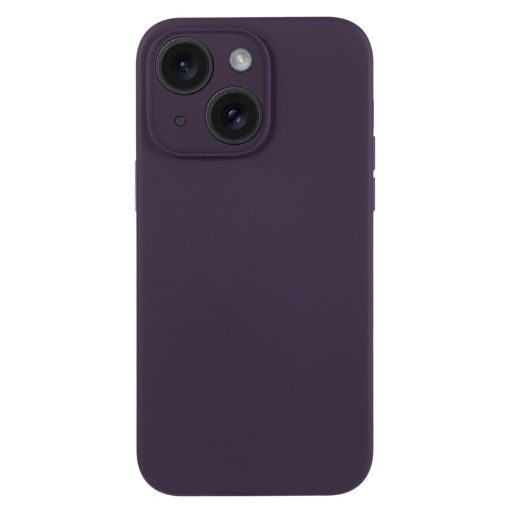iPhone 15 Berry Purple Liquid Silicone Phone Case - 1