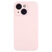 iPhone 15 Grey Pink Liquid Silicone Phone Case - Pure Color Fine Pore - 1