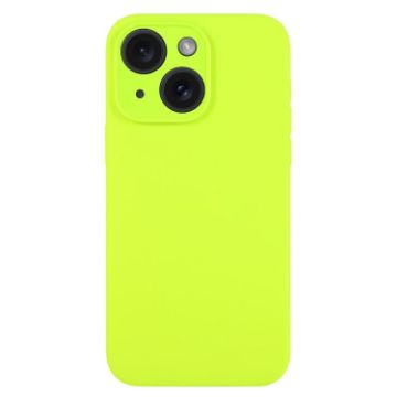 iPhone 15 Bright Green Liquid Silicone Phone Case - Pure Color - 1