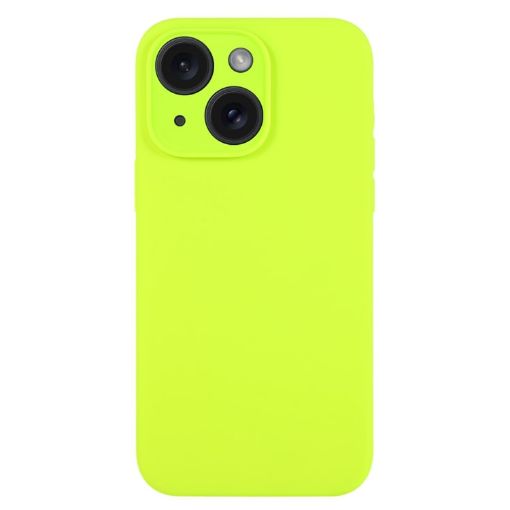 iPhone 15 Bright Green Liquid Silicone Phone Case - Pure Color - 1