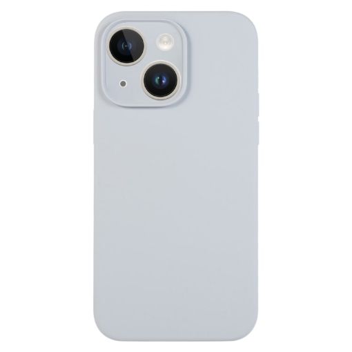 iPhone 14 Plus Grey Blue Liquid Silicone Phone Case - 1
