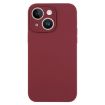 iPhone 14 Plus Plum Liquid Silicone Phone Case - Pure Color Fine Pore - 1
