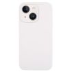iPhone 14 White Liquid Silicone Phone Case - Pure Color Fine Pore - 1