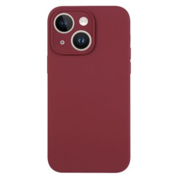 iPhone 14 Plum Liquid Silicone Phone Case - Pure Color Fine Pore - 1