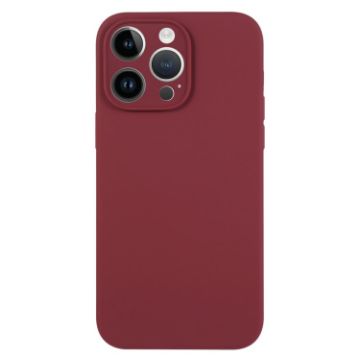 iPhone 14 Pro Plum Liquid Silicone Phone Case - Pure Color Fine Pore - 1