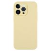 iPhone 14 Pro Max Creamy Yellow Liquid Silicone Phone Case - 1