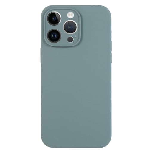 iPhone 14 Pro Max Pine Needle Green Liquid Silicone Phone Case - 1