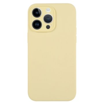 iPhone 13 Pro Creamy Yellow Liquid Silicone Phone Case - 1