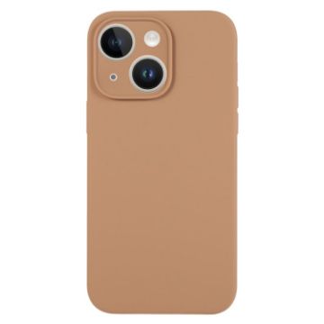 iPhone 13 Light Brown Liquid Silicone Phone Case - Pure Color - 1