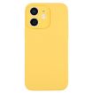 iPhone 12 Yellow Liquid Silicone Phone Case - Pure Color Fine Pore - 1