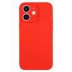 iPhone 12 Red Liquid Silicone Phone Case - Pure Color Fine Pore - 1