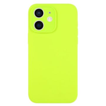 iPhone 12 Bright Green Liquid Silicone Phone Case - Pure Color - 1