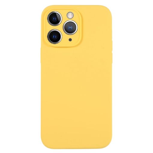 iPhone 11 Pro Max Yellow Liquid Silicone Phone Case - 1