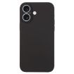 iPhone 16 Plus Black Liquid Silicone Phone Case - Pure Color Fine Pore - 1